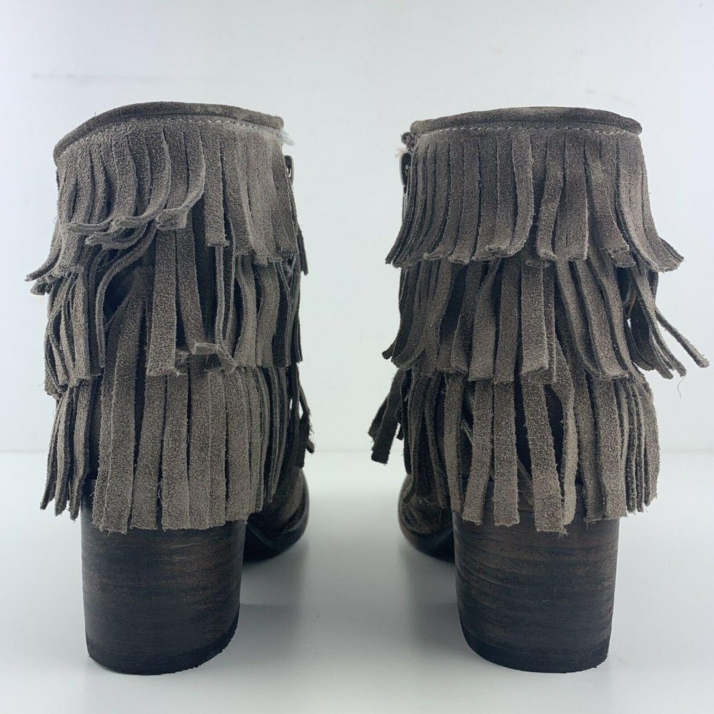 Freebird Belle Boots 7 Taupe Brown Leather Suede - Picture 7 of 12